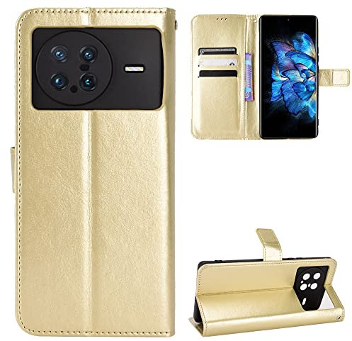 BellaCase Vivo X Note Coque [Étui Portefeuille] [Fonction Support] [Slots pour Cartes] [Couverture à Rabat Magnétique] Compatible avec Le Smartphone Vivo X Note(d'or)