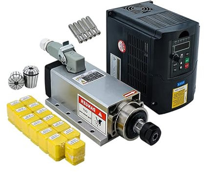 110V Spindle Motor Kit，2.2Kw Spindle Motor 24000Rpm 400Hz ，VFD Variable Frequency Drive ，13 pcs ER20 Collets （1-13mm） for CNC Router Engraving Milling Machine