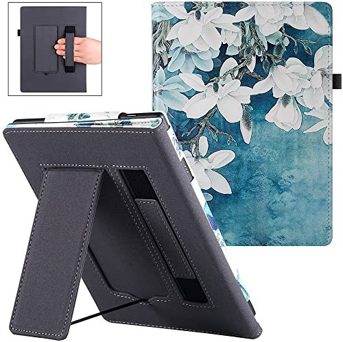 1fortunate Hüllen Tablet – PU-Lederhülle mit Handschlaufe/Auto Sleep/Wake Stand Case for Onyx Boox Nova Air/Nova Air S/Nova Air Color E Ink 7,8 Zoll (Farbe : Magnolia)