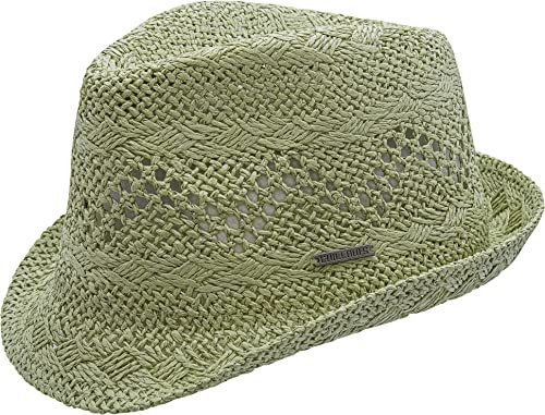 CHILLOUTS Nevelles Hat Trilby Hut für Damen - Sommerhut Stroh, Hochwertiger Trilby Hut Verstellbar, Stilvoller Trilby Damen Leicht, Eleganter Frauen Trilby, S-M, Olive
