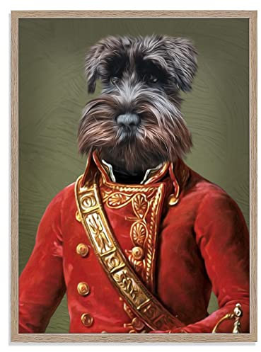 SOMEDA® Dein Haustier als historisches Portrait/personalisiertes Portrait von deinem Foto/als Poster, Leinwand oder gerahmtes Bild/einzigartiges Geschenk (Poster, 30x40 cm)