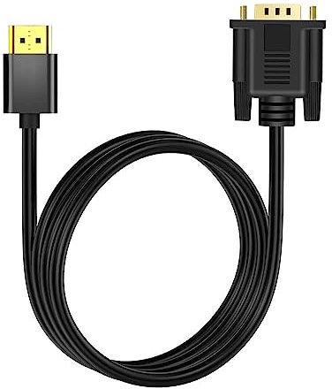 CHIOINS Cable adaptador HDMI a VGA, chapado en oro, HDMI a VGA, cable convertidor de video digital de 1 m para proyector, escritorio, laptop, monitor, Raspberry Pi, Roku, HDTV (3 m)