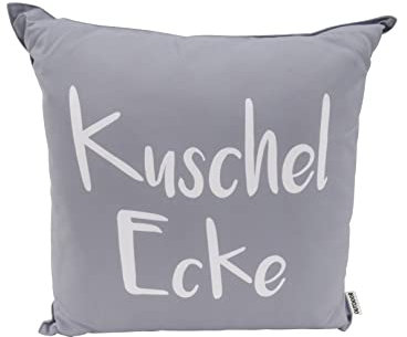 CB Home & Style Outdoor Garten Kissen Wasserabweisend Wasserfest 45 x 45 cm mit Füllung (KuscheleckegrauNEU)