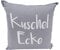 CB Home & Style Outdoor Garten Kissen Wasserabweisend Wasserfest 45 x 45 cm mit Füllung (KuscheleckegrauNEU)