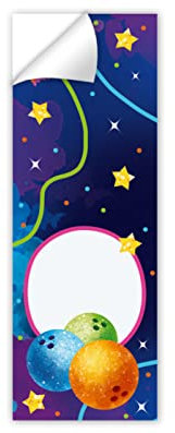Junapack 12 Aufkleber Bowling Bowling-Party für Verpackung von Geschenken für Jungen Mädchen