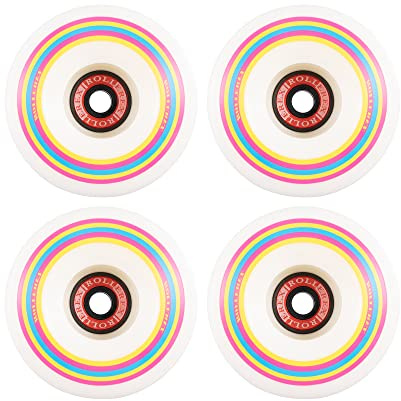 Rollerex Lollipop Boardwalk Longboard Rollen - 70 mm Smooth Riding Cruiser Räder (optionale Lager, Abstandshalter & Unterlegscheiben) - Langlebig, leise Fahrt für Cruising, Carving & raues Gelände