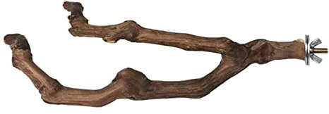 LEEVUS Vogelspielzeug, Vogelsitz, Papageien, stehender Ast, Naturholz, Ständer für Weinreben, Bars, Kuschelkäfig, 1 Stück