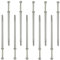 AERZETIX - C67153 - Lot de 10 Chevilles en Plastique Ø12x300 mm à collerette + 10 vis Ø8x310 mm autotaraudeuses à collerette à tête hexagonale Empreinte étoile TX40 - béton Brique perçage Fixation