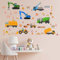 Amimagen Wandtattoo Baufahrzeuge Wandaufkleber – LKWs Bagger und Traktoren Wandsticker – Kinderzimmer Jungenzimmer Spielzimmer Kindertagesstätte Wanddeko