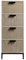 Rebecca Mobili Kommode mit 4 Schubladen, Mehrzweck-Kommode, Holz MDF Metall, Schwarz Braun, Industrieller Stil, Möbel für Zuhause - Maße HxBxT: 76 x 30 x 25 cm - Art. RE6906