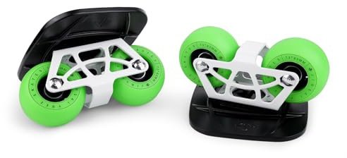 FreeSkates Tragbare Rollschuhe mit Aluminium-Legierung, rutschfest, Board Split Skateboard mit PU-Rädern, High-End-Kugellager, Grün