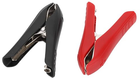 Battery Charger Clamp, 1 Pair Battery Crocodile Clamp Jumper 100a Cables Boost Clamp Welding Clip Red Positive Black Negative Pole for Car Boat Auto Truck