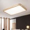 Style home LED Deckenleuchte 192W Deckenlampe, dimmbar mit Fernbedienung, Rechteckige Holz Leuchte für Wohnzimmer, Schlafzimmer, Arbeitszimmer, Büro, 90 * 60 * 6cm (Holz)