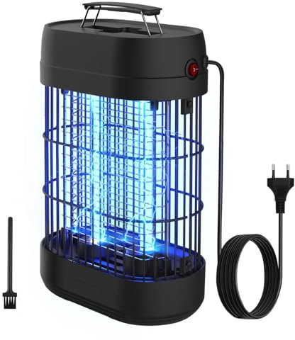 Lámpara Antimosquitos, EUQQZU 14W Lámpara Anti Mosquitos Insectos UV Luz Matamoscas Eléctrico, 1800V Trampas para Insectos Matamoscas Electrico Matamosquitos Area Efectiva 60㎡ para Interior Hogar
