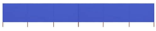 ShGaxin Paravent de plage à 6 panneaux en tissu bleu ciel 800 x 80 cm, coupe-vent plage, auvent de plage