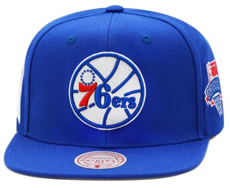 Mitchell & Ness Philadelphia 76ers NBA Iverson Draft Jersey Snapback Hat Cap - Royal, Königlich (Royal), Einheitsgr��e