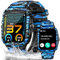JELLOO Military Smart Watch für Männer (Antwort/Anruf), 1,85 Zoll HD Outdoor Tactical Sports Rugged SmartWatch, 110 Sports Modi Fitness Tracker mit Herzfrequenz SPO2 Sleep Monitor