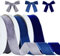 RIBBOOO Blau, Marineblau, Grau Samt Band Set, 3 Farben 2.5cm x 30yd Gesamt für Weihnachtskranz Bogen Dekoration Handwerk Geschenkverpackung Valentinstag Bouquet Wrap