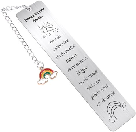 Belillpipi Metall Lesezeichen - Geschenk für Frauen, Muttertag, Freunde & Kollegen