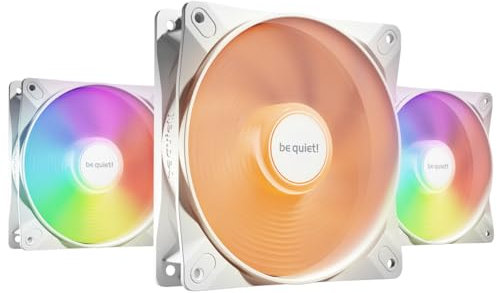 be quiet! Light Wings LX 120mm PWM high-speed White Triple Pack, 3 fans included, illuminated hub, multiple colors+modes, optimized fan blades for extraordinary air pressure, daisy chain option