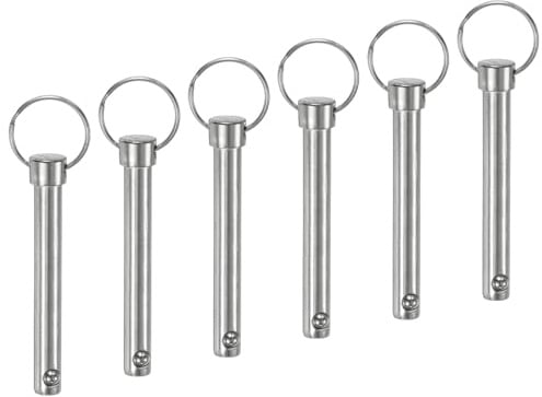 M METERXITY 6er-Pack Schnellspannstifte 3/8 [10mm] x 2,83 [72mm] | Für Anhänger, Bimini Top Stift, 3,15 [80mm] Gesamtlänge, Hardware-Stifte Karbonstahl