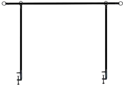 Tischballonbogen mit Klemmen, 280 x 100 cm, verstellbarer Metallbogen, schwarzer Tischstangenständer, wiederverwendbarer Bogenständer, Hochzeitsbogen, Hintergrundständer, Dusche, Fotokabine,