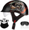 RHBDDHV Demi-Casque de Moto, Casque Moto Rétro, Casque Jet ECE2206 Homologué, Casque Moto Cyclomoteur avec Visière, Casque de Moto Hommes et Femmes, pour Moto et Scooter, M~XXL