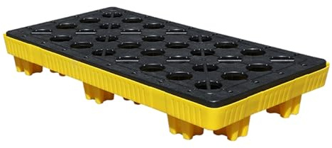 Spill Containment Tray, Leakproof Stackable Platform for Paint Buckets and Industrial Containers