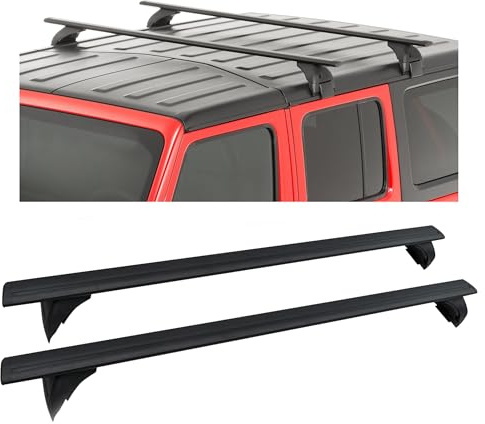HERSTMOTO Dachträger Querträger Alu abschließbar passend für Jeep Wrangler JL/Gladiator JT 2018+, 2/4 Türer, OEM 82215387AAB