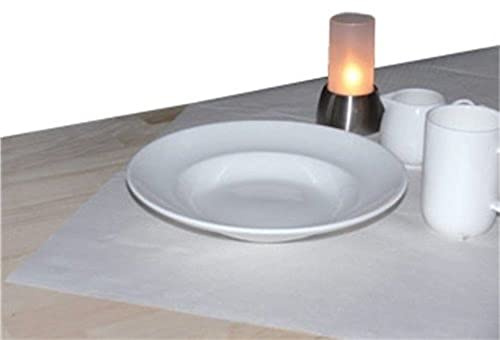 Lotus Paper Slipcover - Colour: White. 900x900mm. Pack quantity: 25. | Protects tables from spills and stains during busy services, ensuring a clean and professional catering environment.