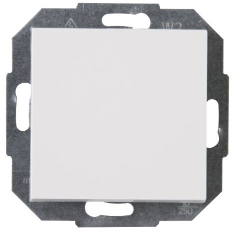 Kopp ATHENIS Taster in Rein-Weiß - Stilvoller IP20 Taster-Unterputz ideal für Klingel & Türöffner - Klingeltaster-Unterputz mit 10AX Schaltvermögen - Lichtschalter 250V~