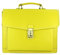 Belli Design Bag D italienische Leder Businesstasche Arbeitstasche Messenger Aktentasche Lehrertasche Laptoptasche Unisex in zitronengelb - 40x30x12 cm (B x H x T)