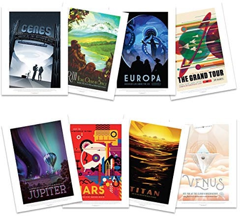Doppelganger33 LTD NASA Poster Space Grand Tour Travel Advert Pack x 8 Posters Unframed Art Prints