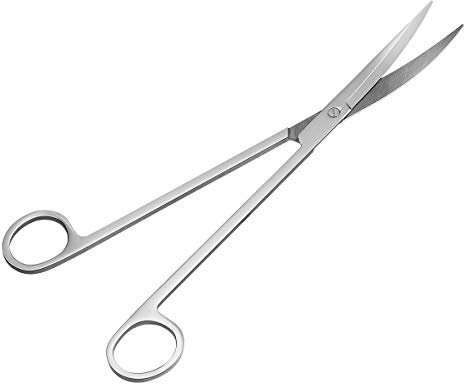 UEETEK 25 cm Edelstahl Gebogene Spitze Schere Aquarium Tank Wasserpflanze Zangen Schere Werkzeuge für Fisch Tank Pflanzen