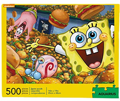 AQUARIUS 62127 Sponge Bob Square Pants Spongebob Squarepants Schwammkopf Puzzle, Mehrfarbig, 20,3 cm (8 Zoll)