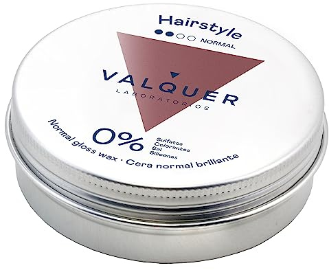 VALQUER Cera Capilar Brillante | Fijación Normal con Fórmula Zero | 100 ml | Moldea y Define Peinados con Brillo Natural | Protección UV, Efecto Reparador y Acondicionador