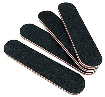 12 mini limas profesionales negras de esmeril EVA de dos caras lavables para obras de arte cosméticas, manicura y pedicura, herramientas de recorte, pulidoras