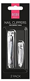 Bisou Beauty - Stainless Steel Nail Clippers, Pack of 2