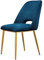 Nordic Dining Chair Metallbeine, ergonomisch geformter Coffee Side Chair, gepolsterter Flanell-Lounge-Sofastuhl, für Freizeit/Büro/Empfang/Wohnzimmer/Schreibtisch/Terrasse/Terrasse