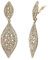 EVER FAITH Damen Ohrclips Hänger Kristall Hochzeit Braut Party Vintage Charm 2 Blatt Ohrringe Clip Klar Gold-Ton