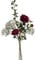 2474U Kunstblumen-Strauß Elke Künstliche Blumen im Strauß gebunden Seidenblumen Rosen rot Schleierkraut weiß Liguster grün Naturgetreu Witterungsbeständig Grabdekoration Grabstrauß ohne Vase