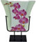 Vase décoratif Orchidée décor Vintage forme design originale moderne cadeau de noel en verre pied en métal Design, décoration bouquet de fleurs naturelles ou artificielles dans la maison 27X27.5cm