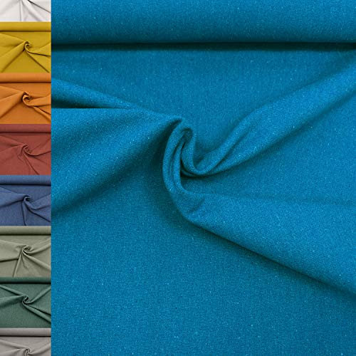 MAGAM-Stoffe Paris fester Canvas Stoff Kleidung Polsterstoff Meterware 50cm (06. Ozean-Blau)