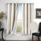 Blackout Curtains Linen Faux Ivory Beige Cream for Bedroom Thermal Neutral 66×72IN Textured Lined Eyelet Living Room Darkening Nursery Boys Girls Children Insulated 2 Panels Window Curtain