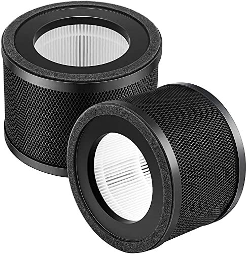 H13 True HEPA-Ersatzfilter, kompatibel mit TaoTronics TT-AP001 und VAVA VA-EE014, 3-in-1 H13 Grade True HEPA und Aktivkohlefilter, 2 Stück