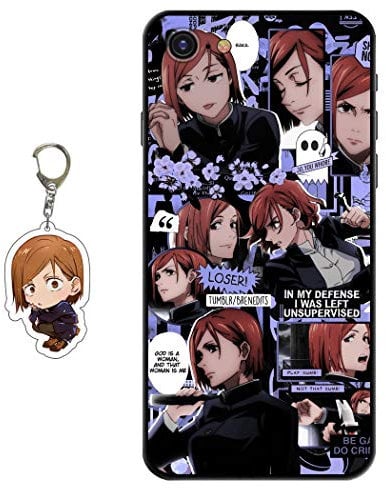 Staremeplz Compatible iPhone 7/8 / SE 2020 Case - Anime Design with Figure Keychain, Soft Silicone Flexible TPU Animation Case