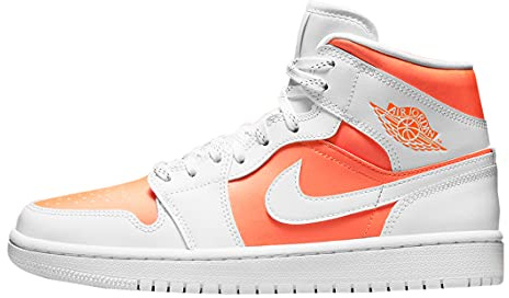 Jordan Womens WMNS Air Jordan 1 MID SE DO6699 200, scarpa sportiva da donna, Agrumi brillanti/bianco, 39 EU