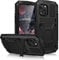 R-JUST Metal Case for iPhone 13 Pro Max, Outdoor Heavy Duty Tough Armour Military Built-in Screen Shockproof Dustproof Anti-Scratch Full Body Cover with Kickstand (iPhone Black)