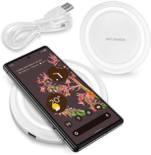 QI Wireless Kabelloses Ladegerät kompatibel mit Google Pixel 10 9a / 9 / Pro/Pro XL / 9 Pro Fold / 8 / 8a / 8 Pro Charger Induktive Universal Schnell Ladestation 15W, Farbe:Weiss