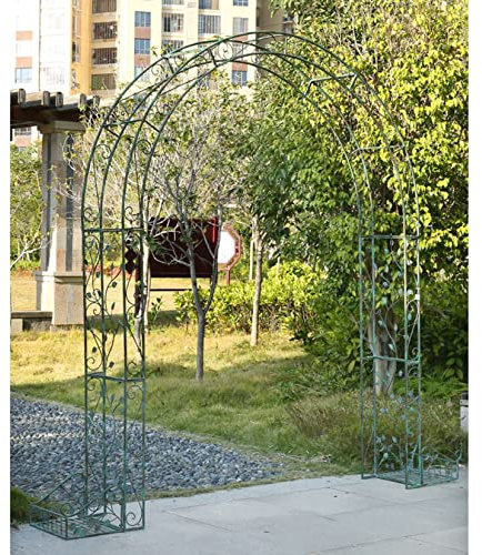Rosenbogen Torbogen aus Eisen als Rankhilfe Gartenbogen Spalier Rosenhilfe für Kletterpflanzen,Pflanzen zur Unterstützung von Rosen,Gartendekoration ,Rosen und Blumen Gartendekoration ( Size : Large )